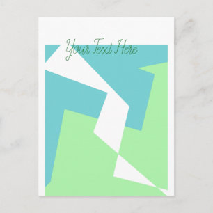 Abstracte Art Turquoise Blue Green Briefkaart