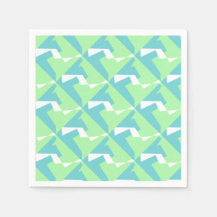 Abstracte Art Turquoise Blue Green Servet