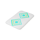 Abstracte Art Turquoise Green Blue Badmat (Gekanteld)