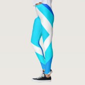 Abstracte Art Turquoise Green Blue Leggings (Links)