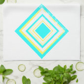 Abstracte Art Turquoise Green Blue Theedoek (Gevouwen)