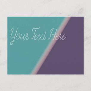 Abstracte Art Turquoise Paars Briefkaart