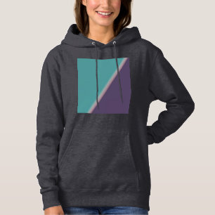 Abstracte Art Turquoise Paars Hoodie