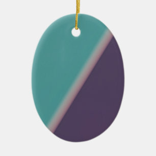 Abstracte Art Turquoise Paars Keramisch Ornament