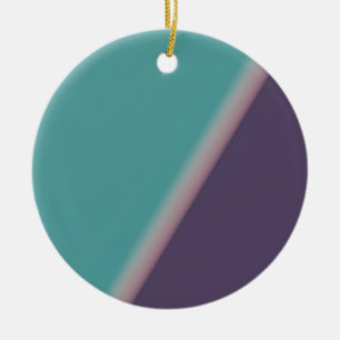 Abstracte Art Turquoise Paars Keramisch Ornament