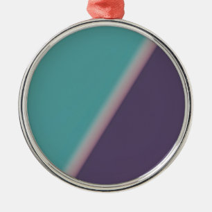Abstracte Art Turquoise Paars Metalen Ornament