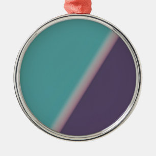 Abstracte Art Turquoise Paars Metalen Ornament