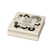 Abstracte artiest met rubberstempel 	rubberstempel (Stempel)