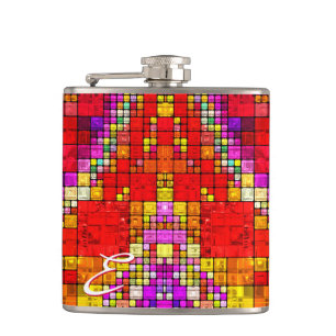 Abstracte artikel 93A gevlekte erlenmeyer Heupfles