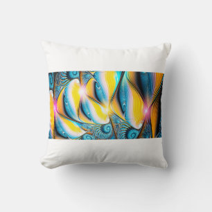 Abstracte artistieke gouden en blauwe moderne lich kussen