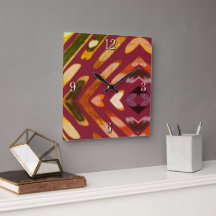 Abstracte Artistieke Kleurrijke Klok