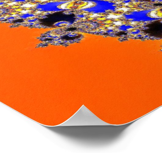 Abstracte ARTs - Spiraal blauw geel Poster (Hoek)