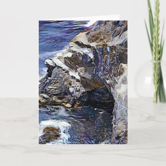 Abstracte Artsy Seaside Grotto Art Kaart (Voorkant)