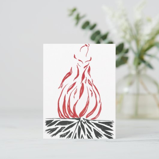 Abstracte Assepoester Phoenix Briefkaart (Staand voorkant)