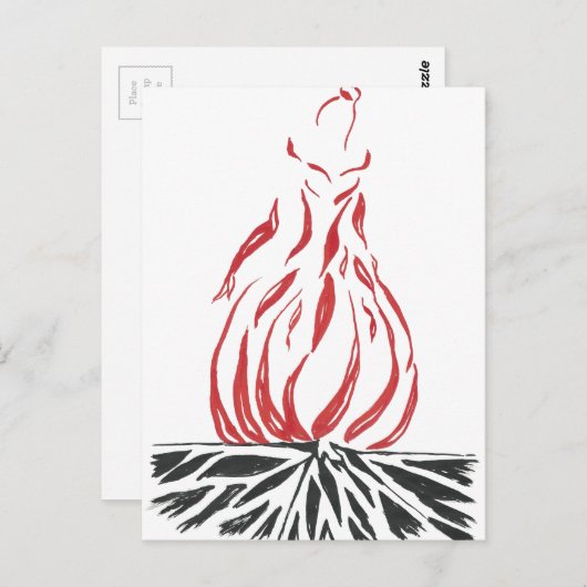 Abstracte Assepoester Phoenix Briefkaart (Voorkant / Achterkant)