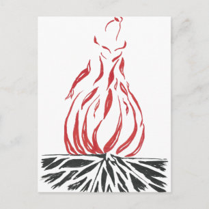 Abstracte Assepoester Phoenix Briefkaart