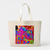 Abstracte astronaut Grote Canvas tas (Achterkant)