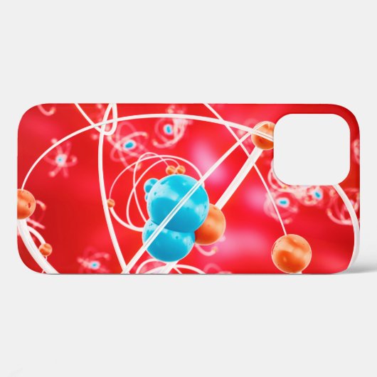 Abstracte atoomachtergrond, chemisch model van mol Case-Mate iPhone case (Achterkant (horizontaal))