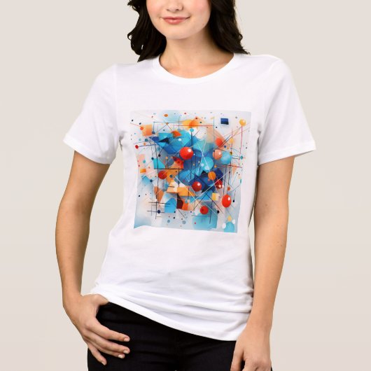 Abstracte aura Tri-Blend shirt (Voorkant)
