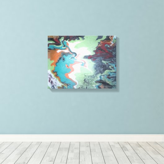 Abstracte Avian Canvas Print (Insitu (Houten vloer))