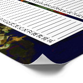 Abstracte avond rood, crème & middernacht draaikol poster (Hoek)