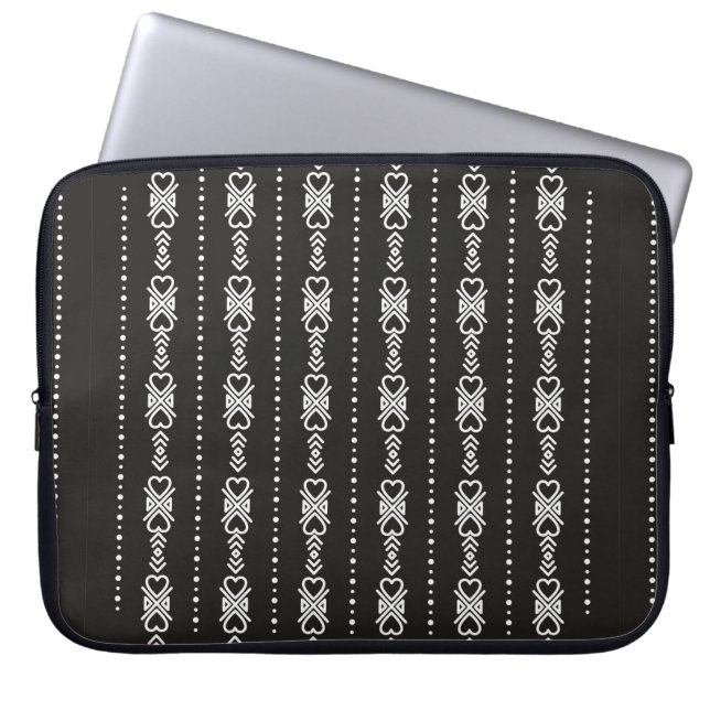 Abstracte aztec harttextuur laptop sleeve (Voorkant)