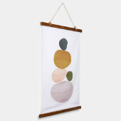 Abstracte balanceerstenen hangend wandkleed (Gebogen)