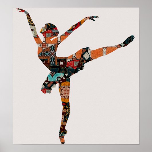 Abstracte ballerina poster (Voorkant)