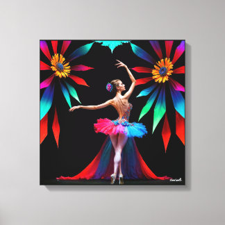 Abstracte Balletdanser Kunst Canvas Afdruk
