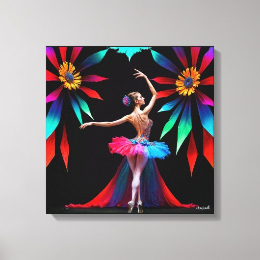 Abstracte Balletdanser Kunst Canvas Afdruk (Voorkant)