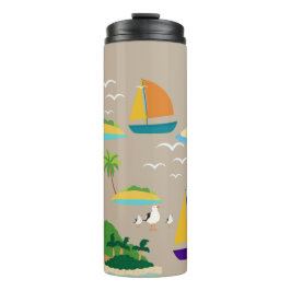 Abstracte band thermosbeker