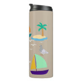 Abstracte band thermosbeker (Geroteerd rechts)