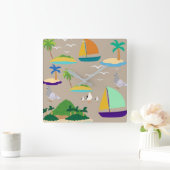 Abstracte band vierkante klok (Huis)