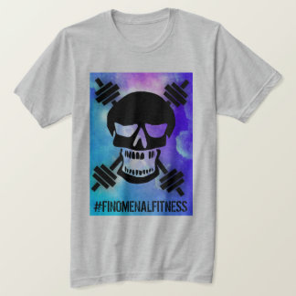 Abstracte Barbell Skull T-shirt