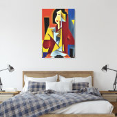 Abstracte Bartender Cubist Canvas Afdrukken (Insitu (Slaapkamer))