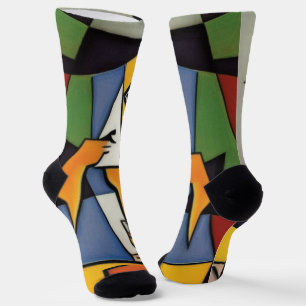 Abstracte Bartender Cubist Socks Sokken