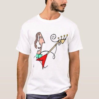 Abstracte bas t-shirt