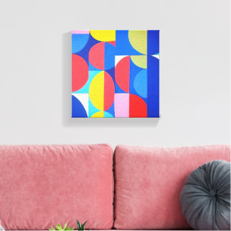 Abstracte Bauhaus geometrische kunst Canvas Afdruk