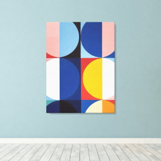 Abstracte Bauhaus geometrische kunst Canvas Afdruk