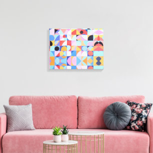 Abstracte Bauhaus geometrische kunst Canvas Afdruk