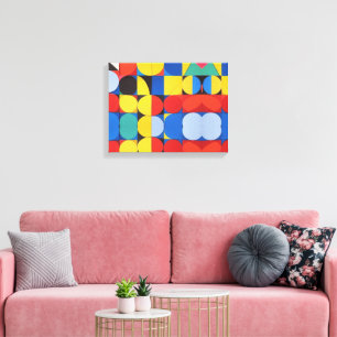 Abstracte Bauhaus geometrische kunst Canvas Afdruk