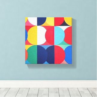 Abstracte Bauhaus geometrische kunst Canvas Afdruk