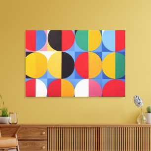 Abstracte Bauhaus geometrische kunst Canvas Afdruk