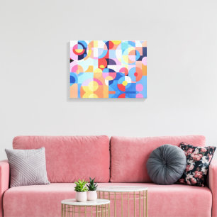 Abstracte Bauhaus geometrische kunst Canvas Afdruk