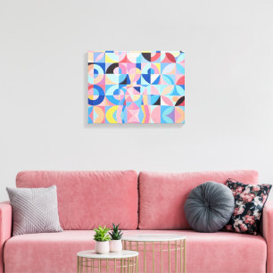 Abstracte Bauhaus geometrische kunst Canvas Afdruk