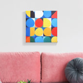 Abstracte Bauhaus geometrische kunst Canvas Afdruk (Insitu (Woonkamer))