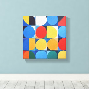 Abstracte Bauhaus geometrische kunst Canvas Afdruk