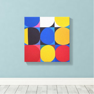 Abstracte Bauhaus geometrische kunst Canvas Afdruk