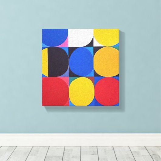 Abstracte Bauhaus geometrische kunst Canvas Afdruk (Insitu (Houten vloer))