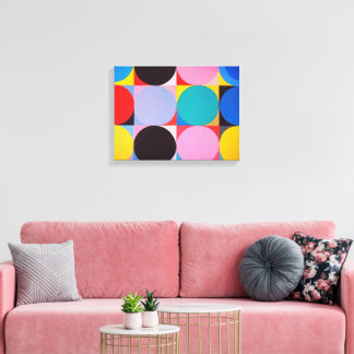 Abstracte Bauhaus geometrische kunst Canvas Afdruk
